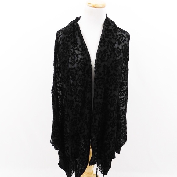 Coco De Mer Black Sheer Coverup - Picture 1 of 8